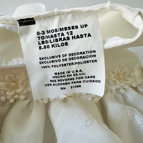 Baby Girl's Christening Baptism Dress size 0-3 months - Picture 8 of 9